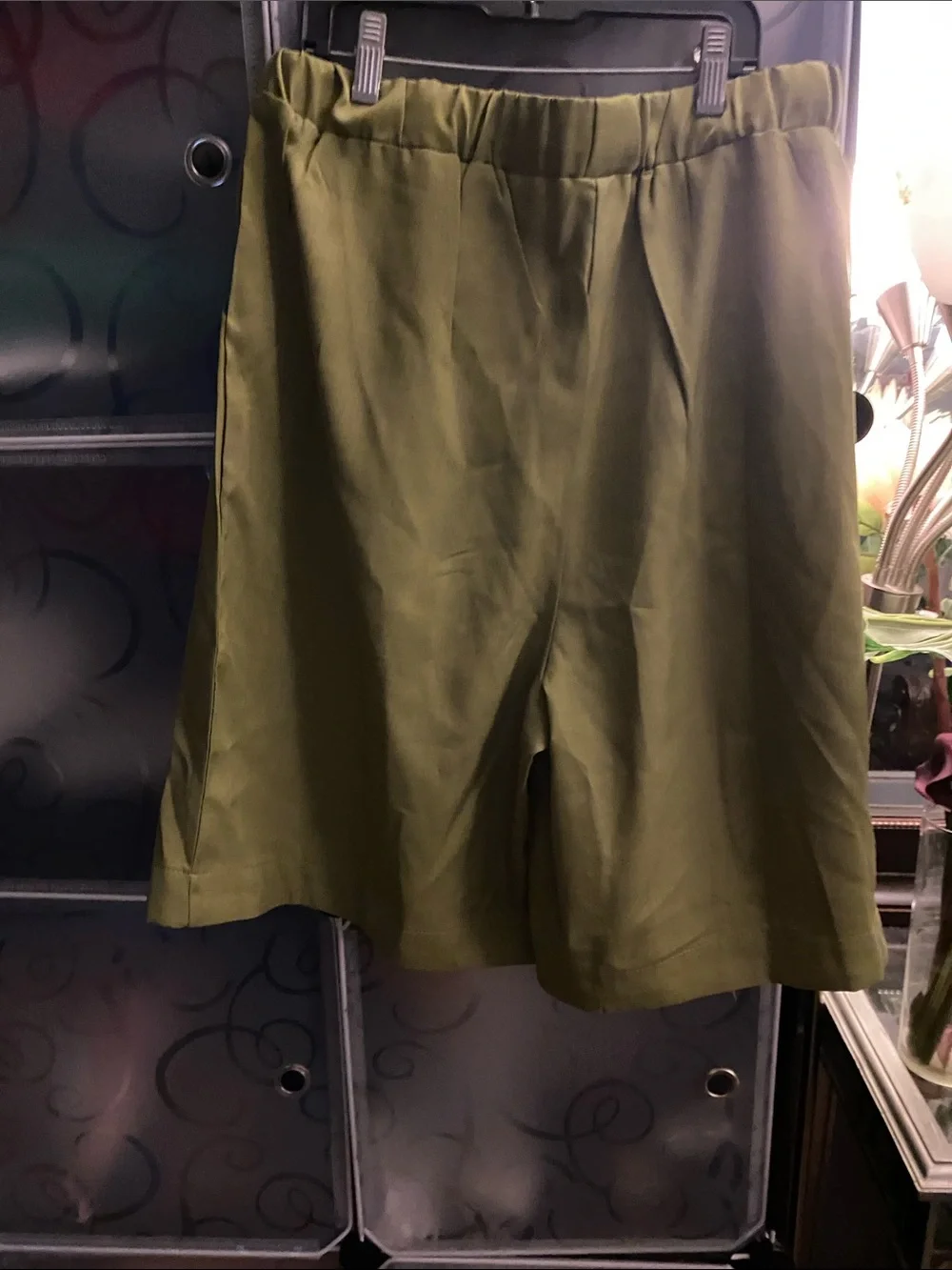 NWOT, Duo Red and Olive Green Pleated Drawstring Skirts -Brand New